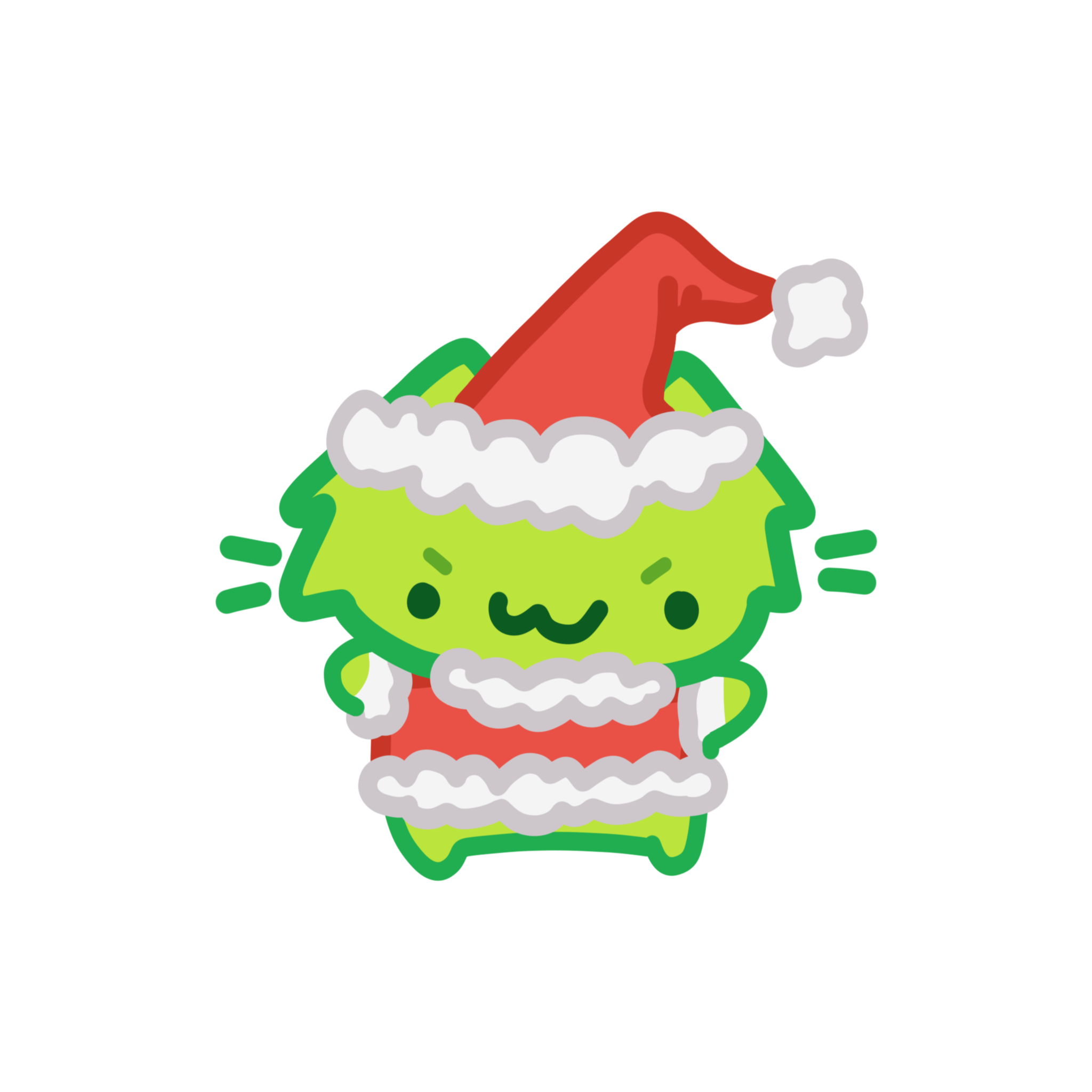Grinch Cat Sticker