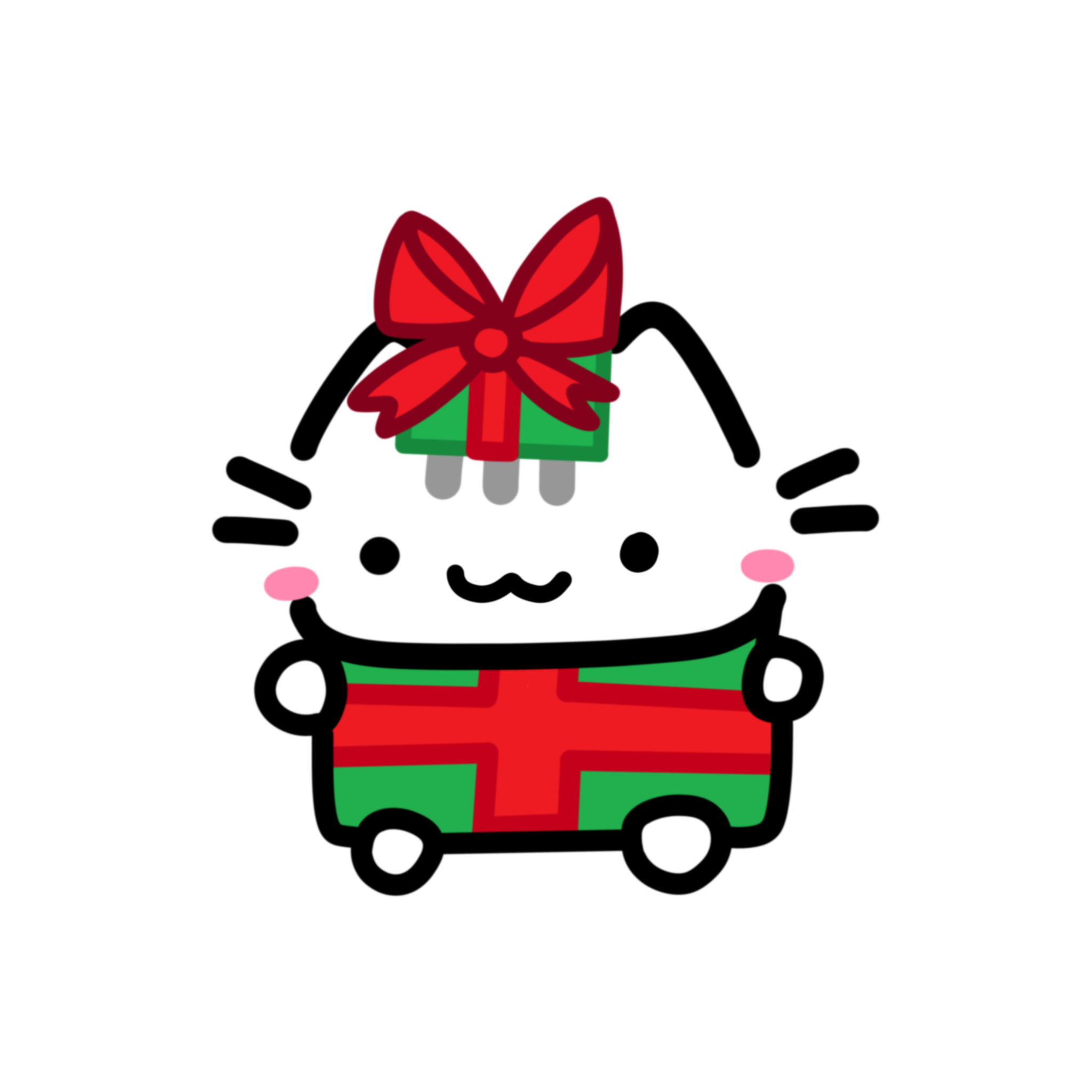 Gift Cat Sticker