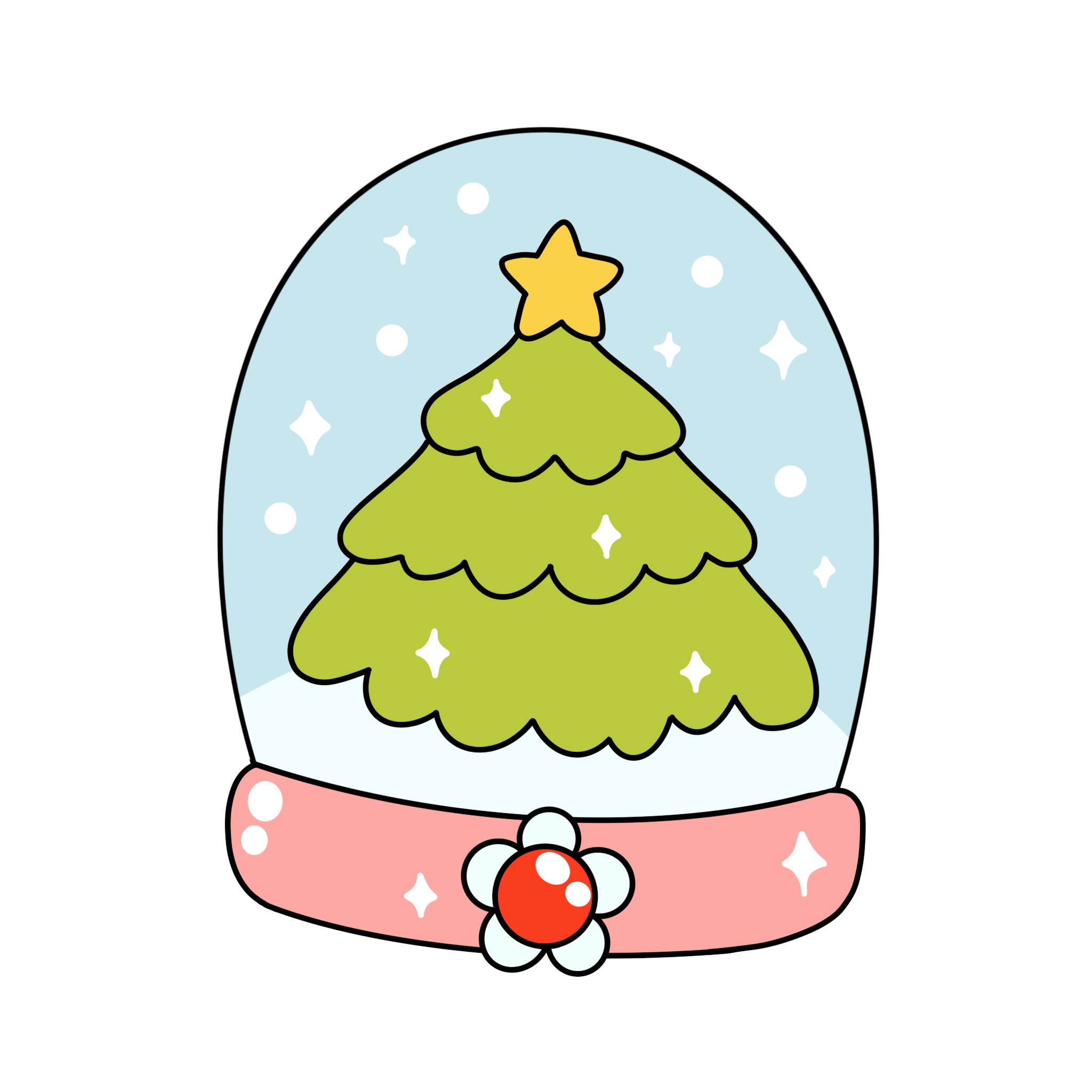 Christmas Snowglobe Sticker