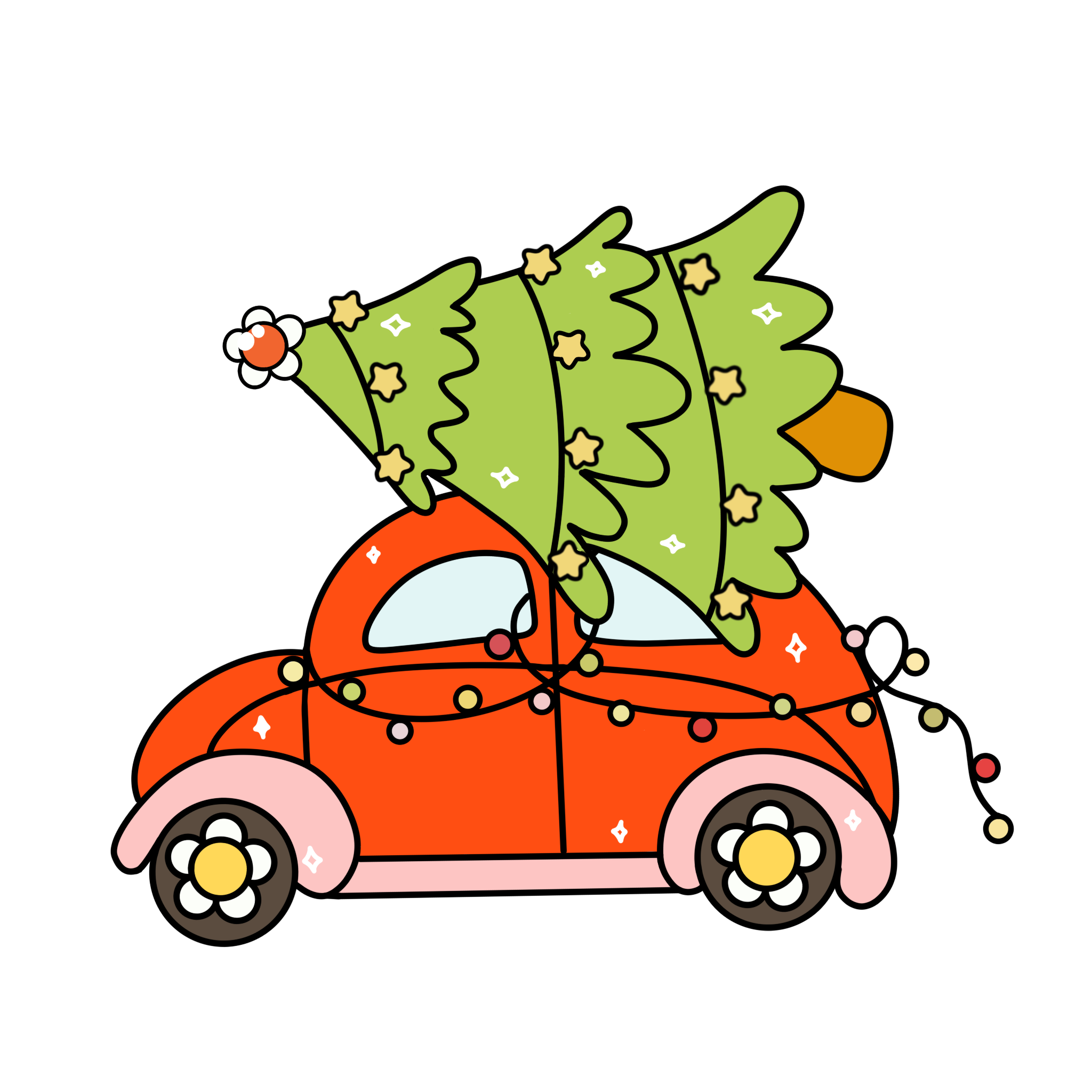 Christmas Car Tree Sticker