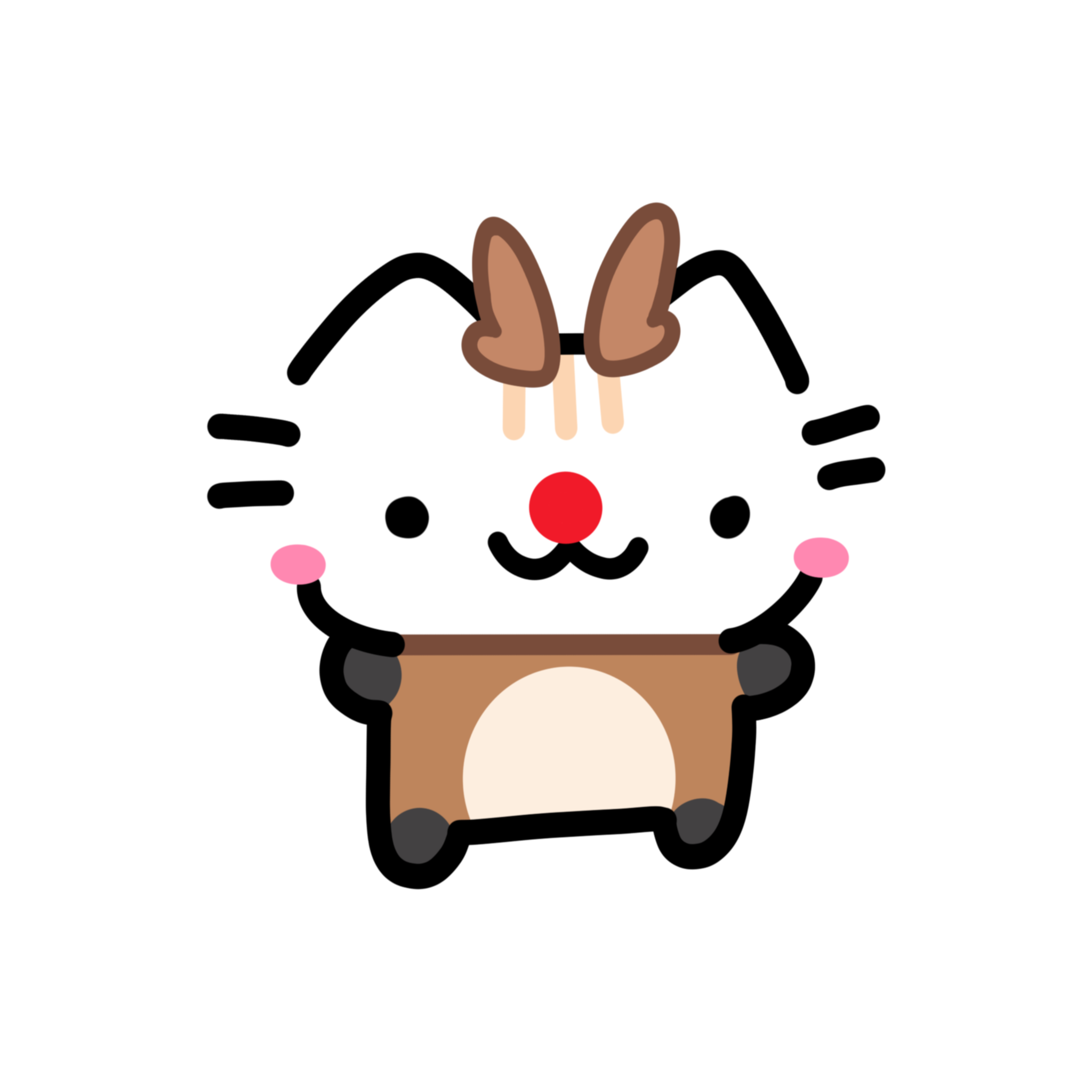 Reindeer Cat Sticker