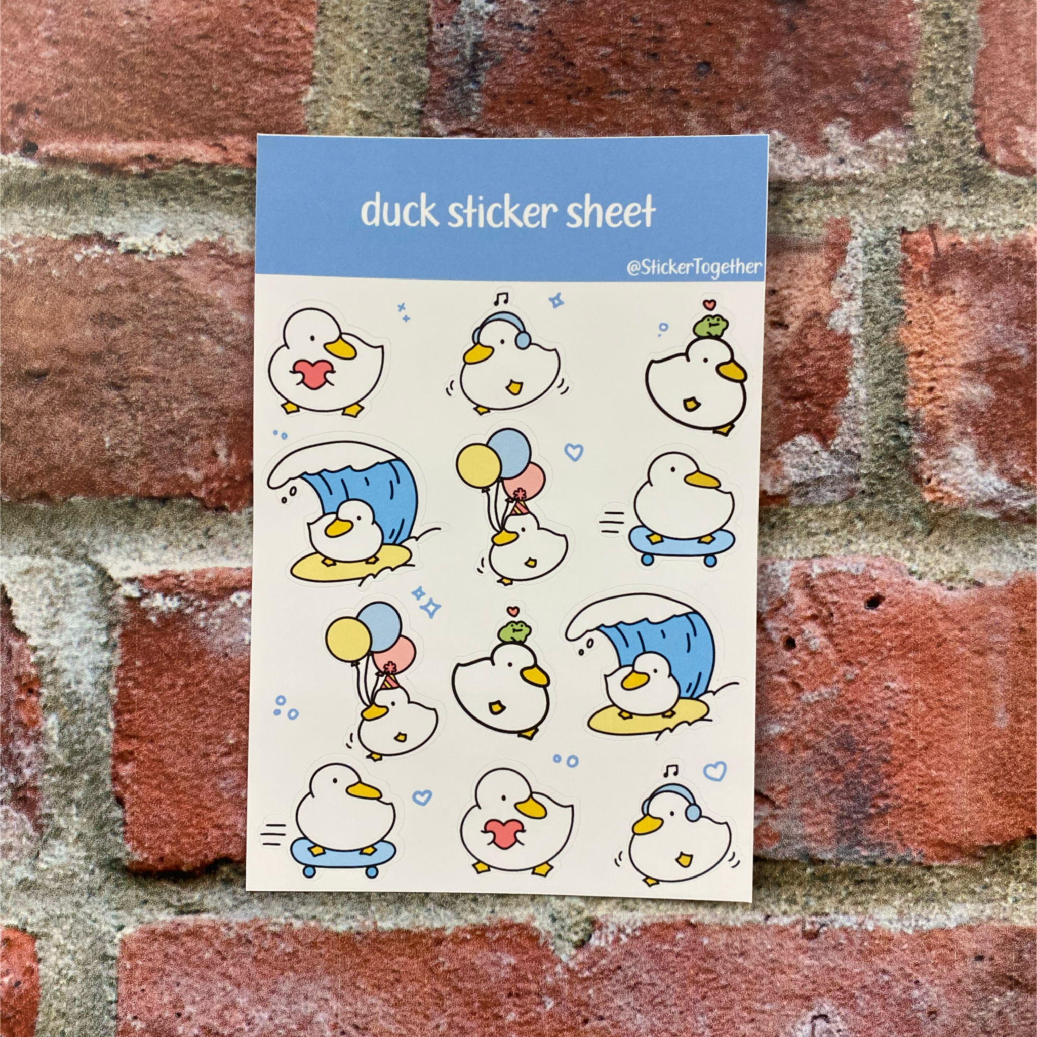 Duck Sticker Sheet [12 stickers]