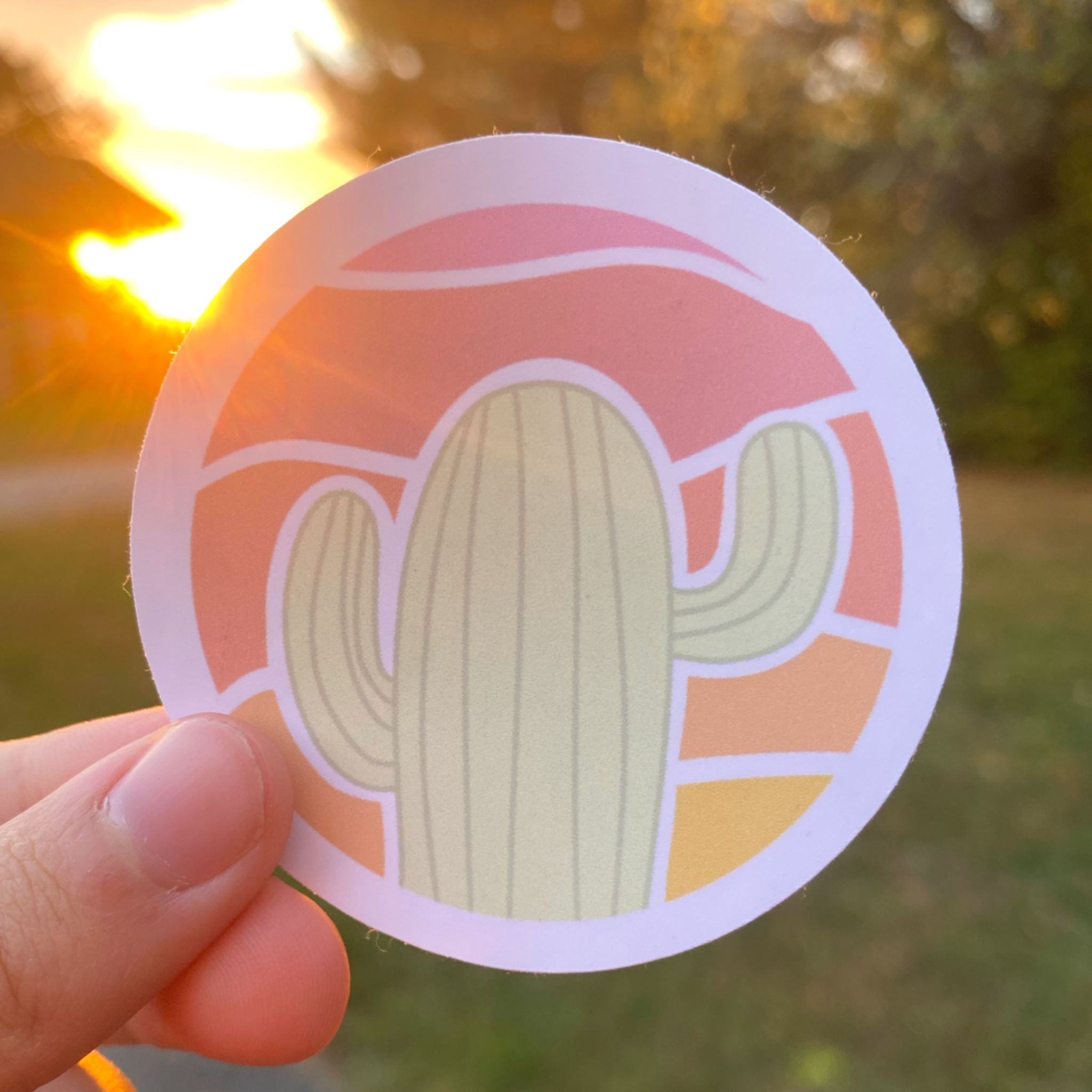 Cactus Sunset Sticker